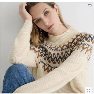 J. Crew Fair Isle Mockneck sweater
